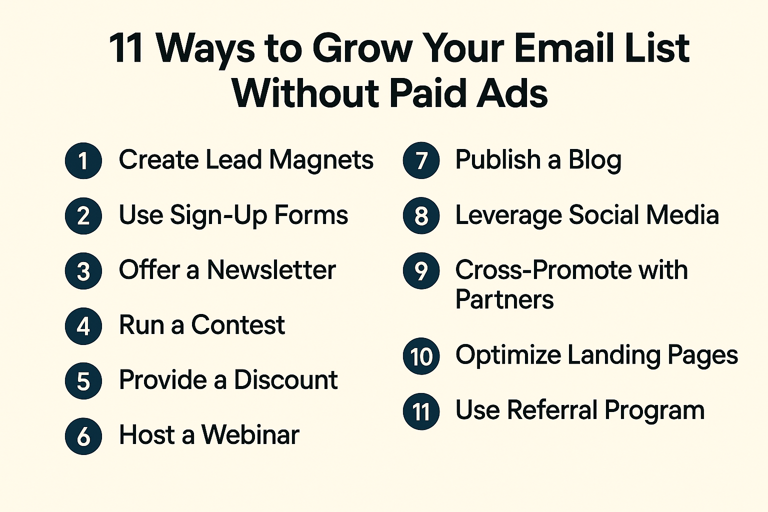 11 Ways to Grow Your Email List Without Paid Ads (2024 Guide)