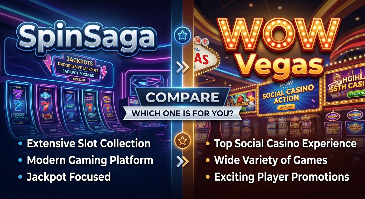 SpinSaga vs WOW Vegas: Which Social Casino Comes Out on Top?